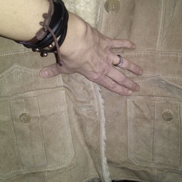 Large Jennifer Lopez faux fur and suede coat - Picture 9 of 12